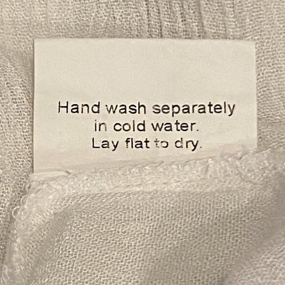 Earthbound BOHO Beachy White Halter Midi/Maxi Dress Crochet & Gauze 266A - Picture 8 of 8